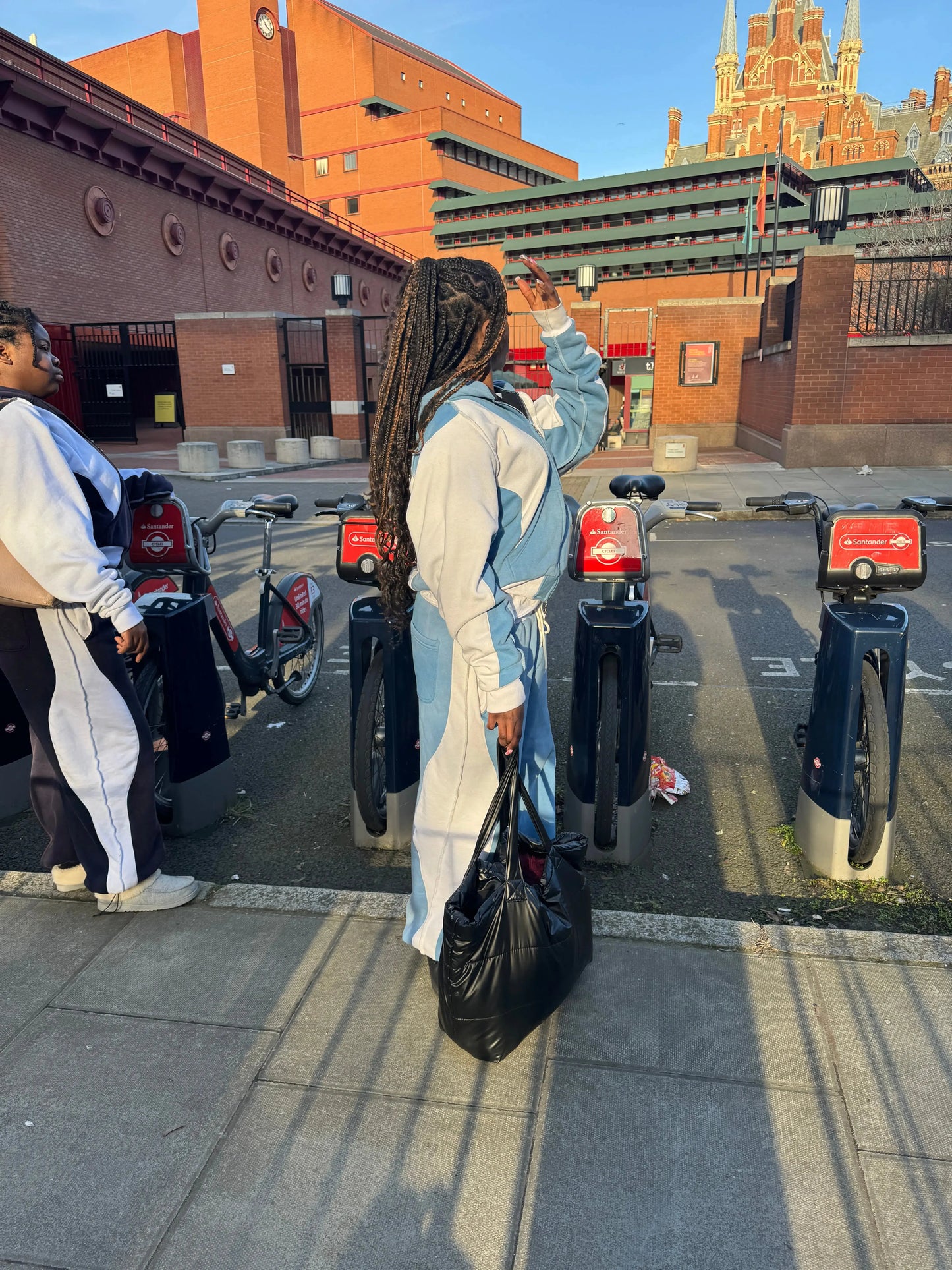 The Heist Joggers – Sky Blue & Ice White