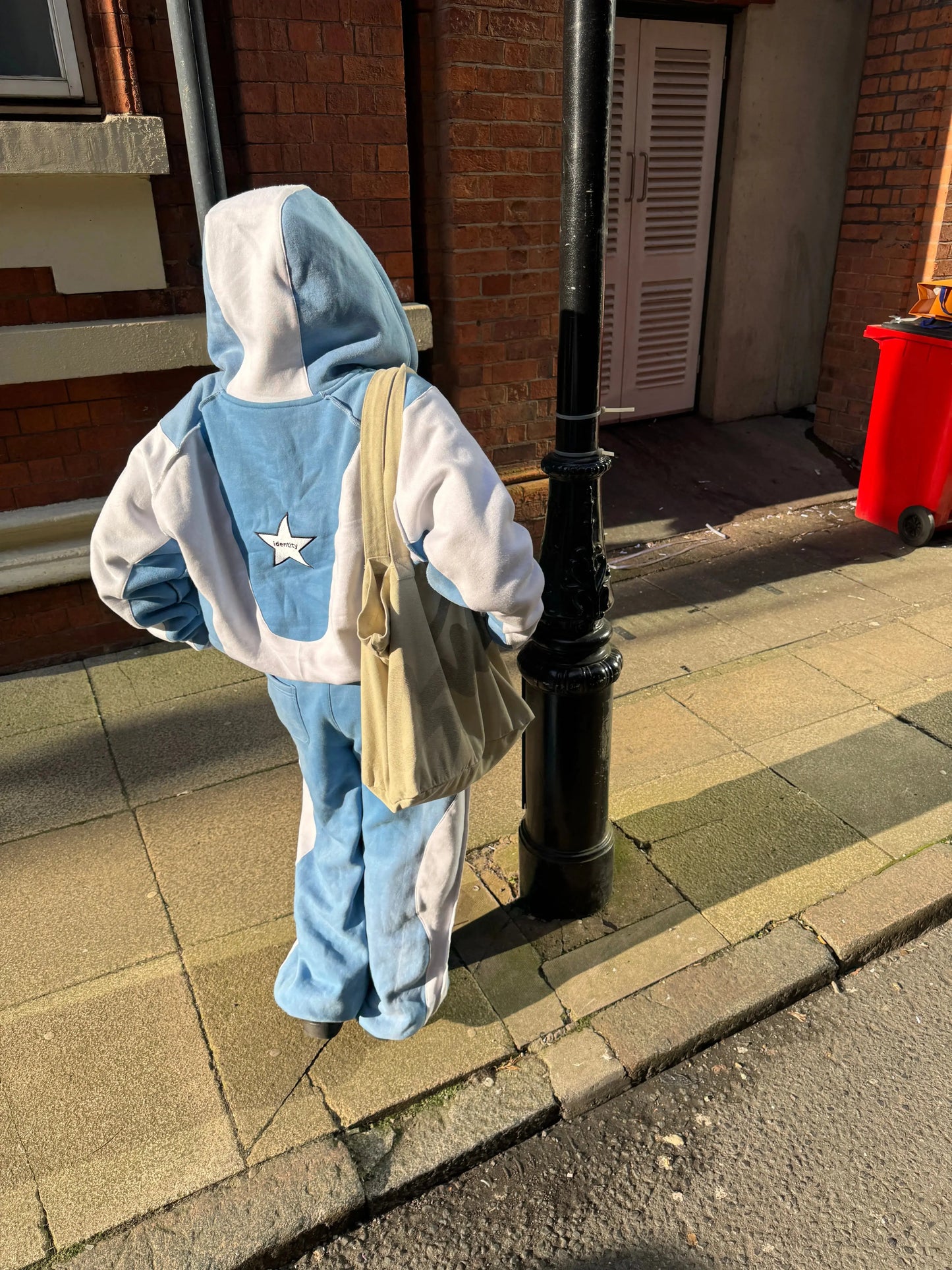 The Heist Hoodie – Sky Blue & Ice White