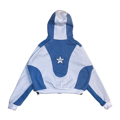 The Heist Hoodie – Sky Blue & Ice White Bound Legacy