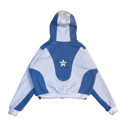 The Heist Hoodie – Sky Blue & Ice White Bound Legacy
